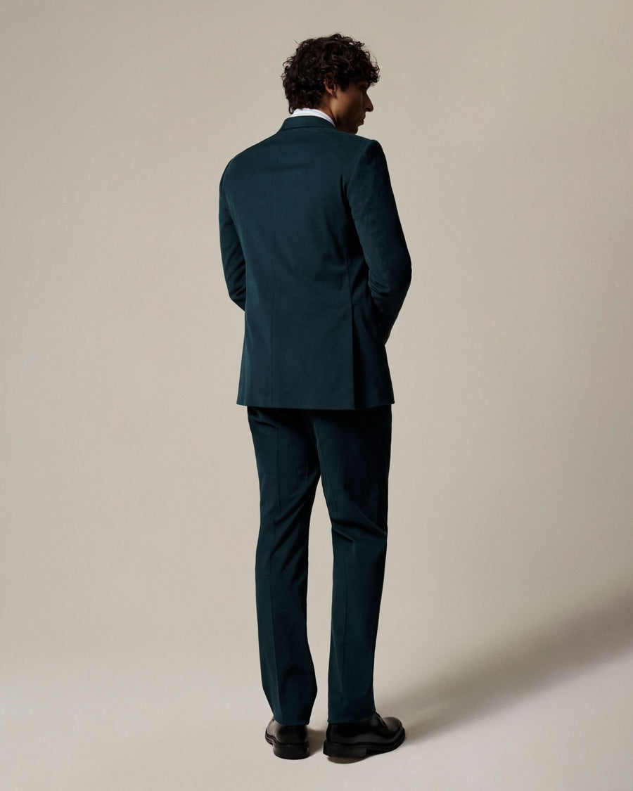 Longshaw Moleskin Suit Jacket Teal