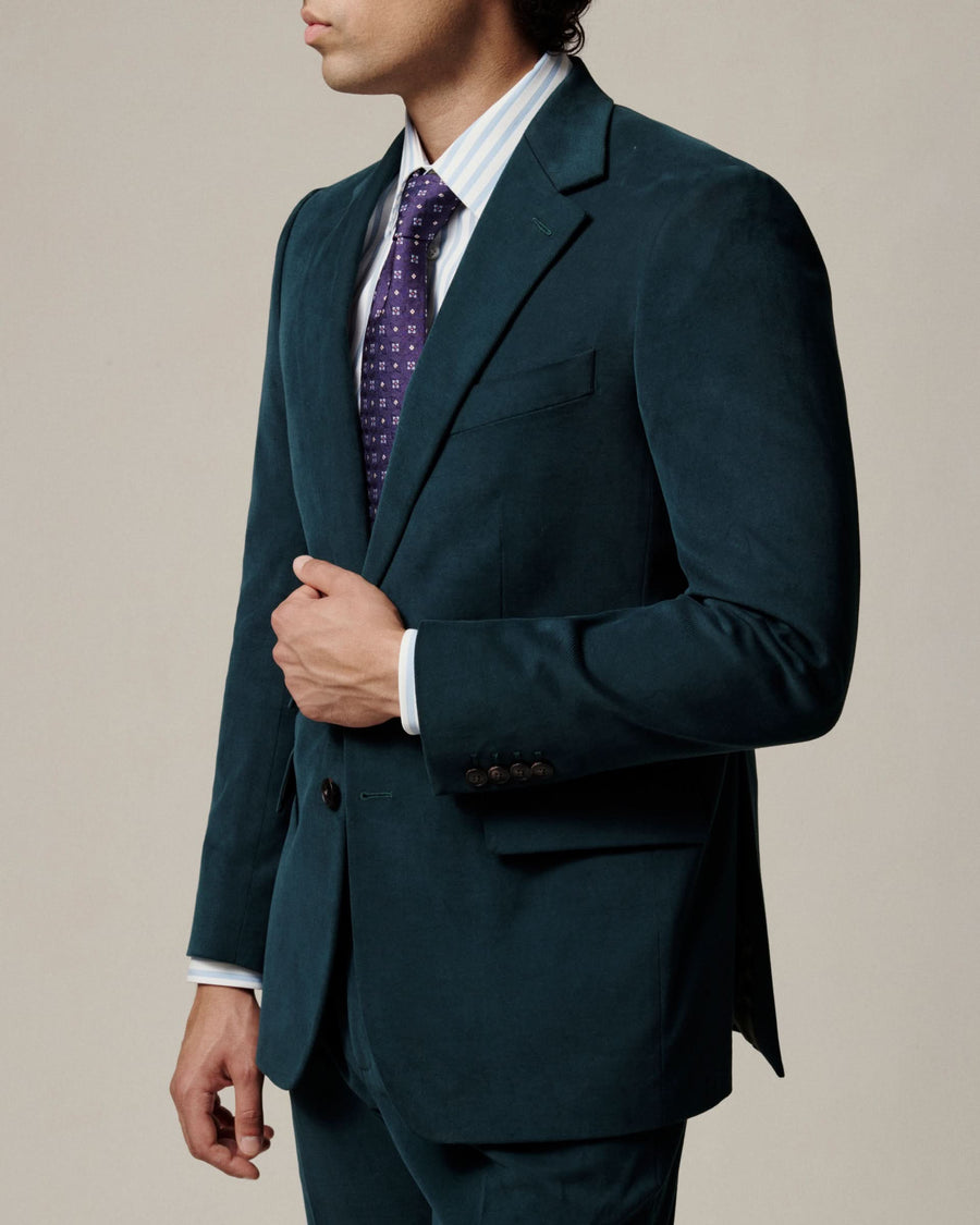 Longshaw Moleskin Suit Teal