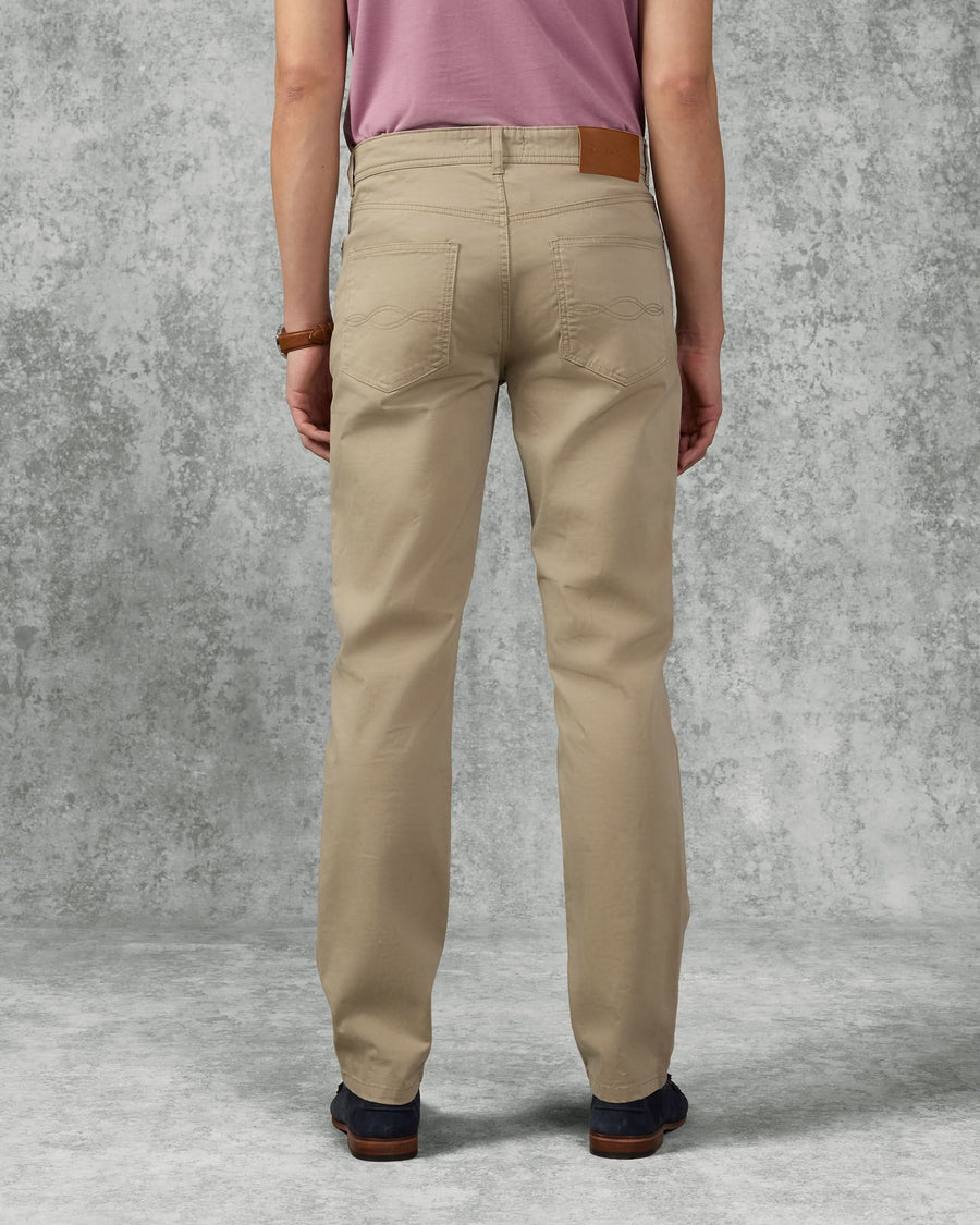 Frederick Cotton Stretch 5 Pocket Pant Stone