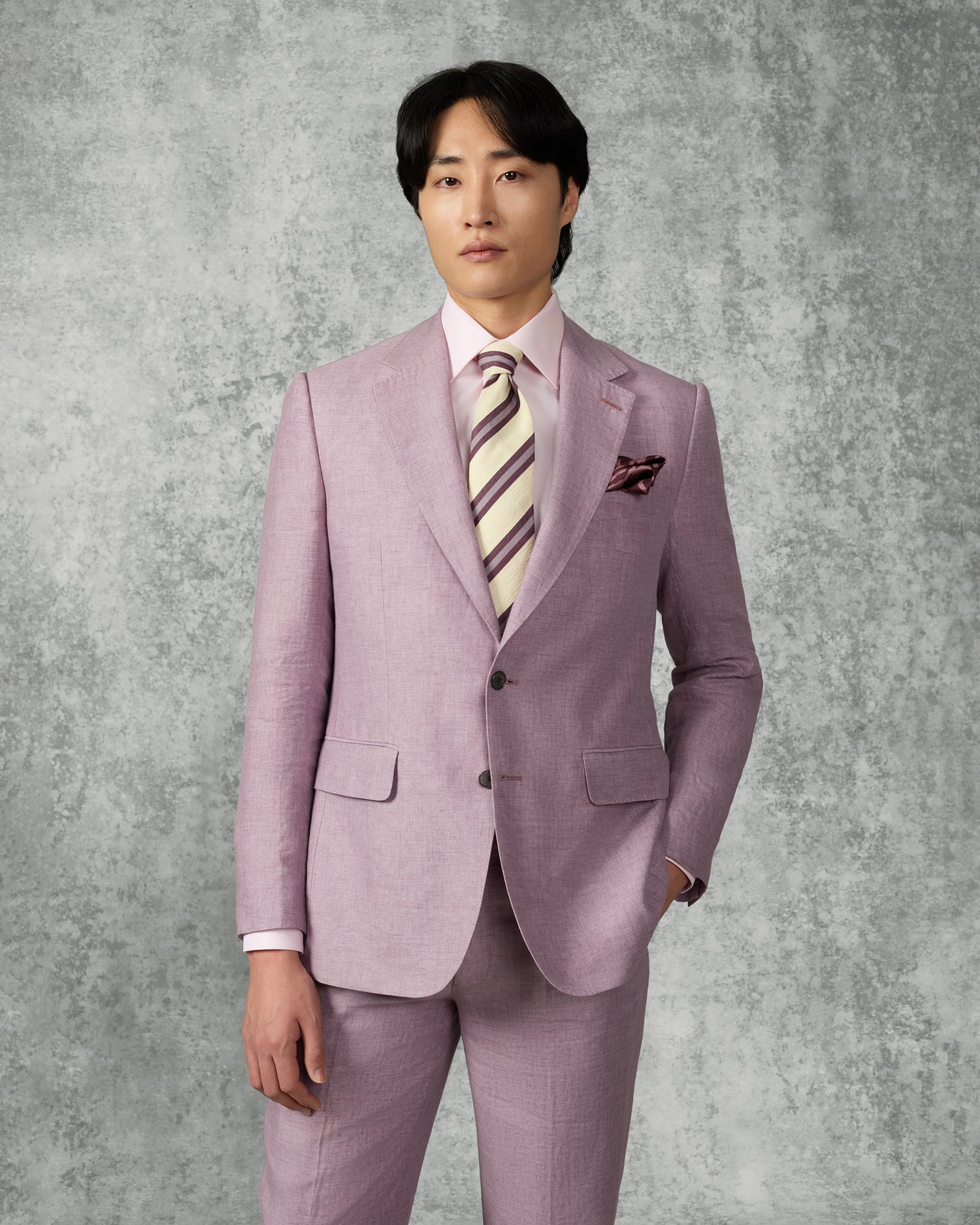 Palmer Linen Suit Jacket Mauve