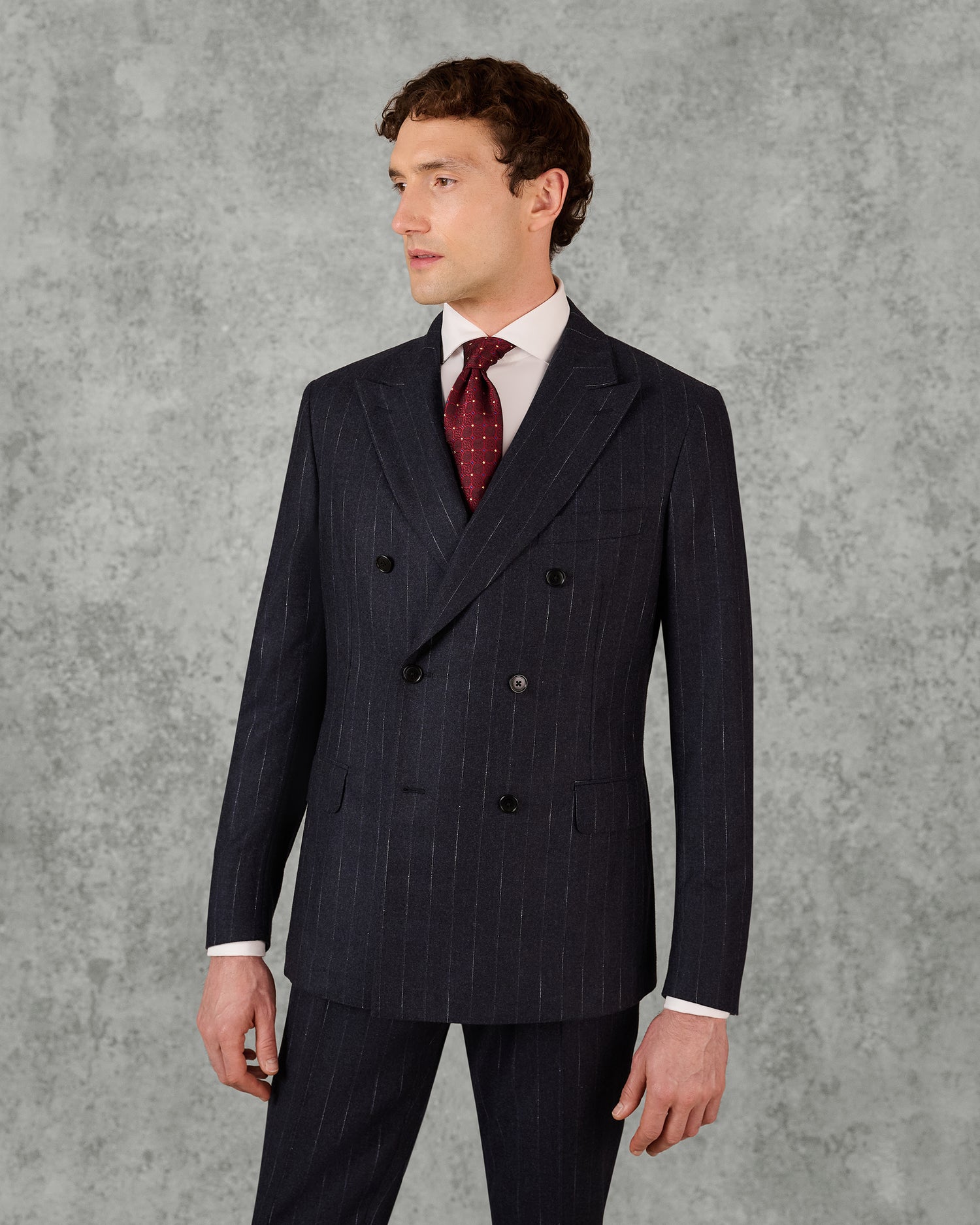 Callaghan Stripe Cashmere &amp; Wool Suit