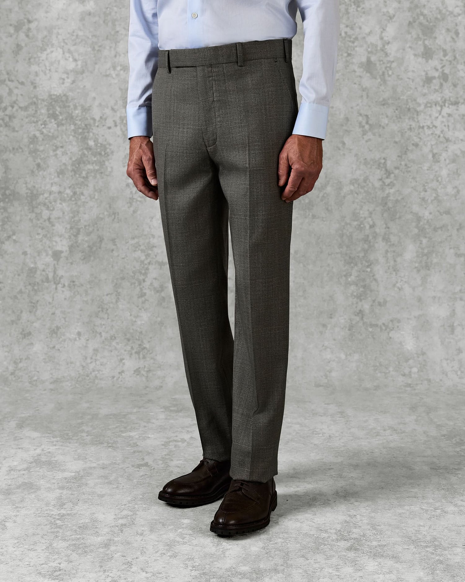 Bushell Wool Suit Brown Check