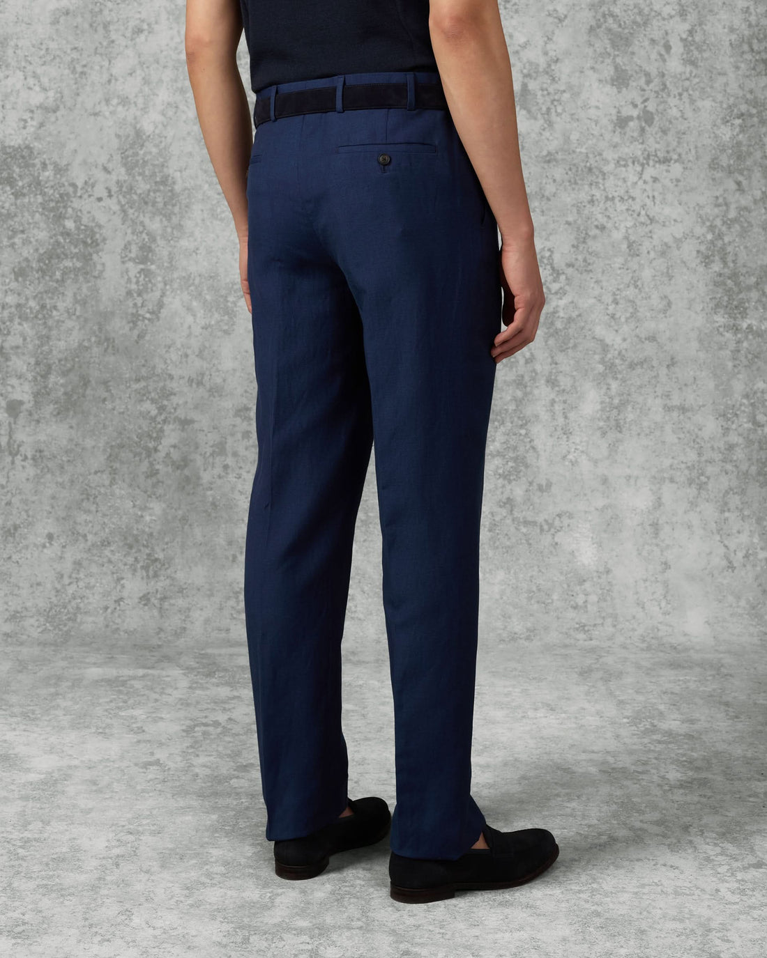 Lewis Wool &amp; Linen Suit Trousers Navy