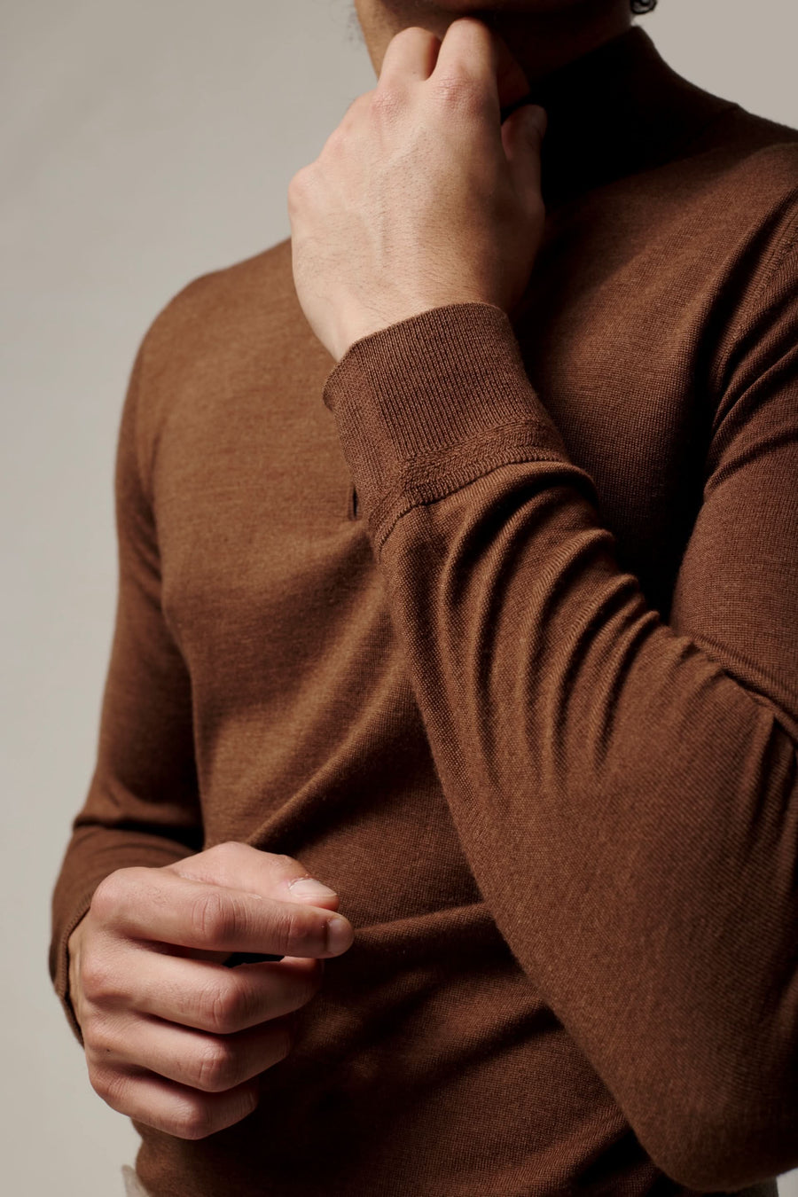 Hamilton Merino Wool Silk Cashmere Quarter Zip Jumper