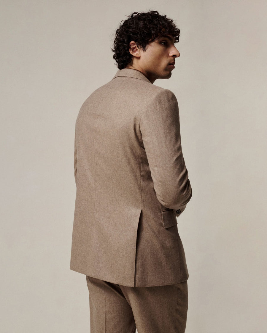 Daniels Flannel Virgin Wool Suit Jacket Oatmeal