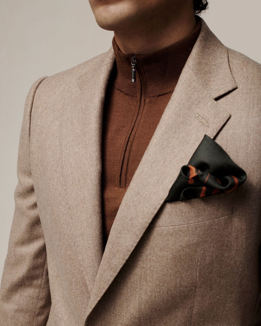 Daniels Flannel Virgin Wool Suit Jacket Oatmeal