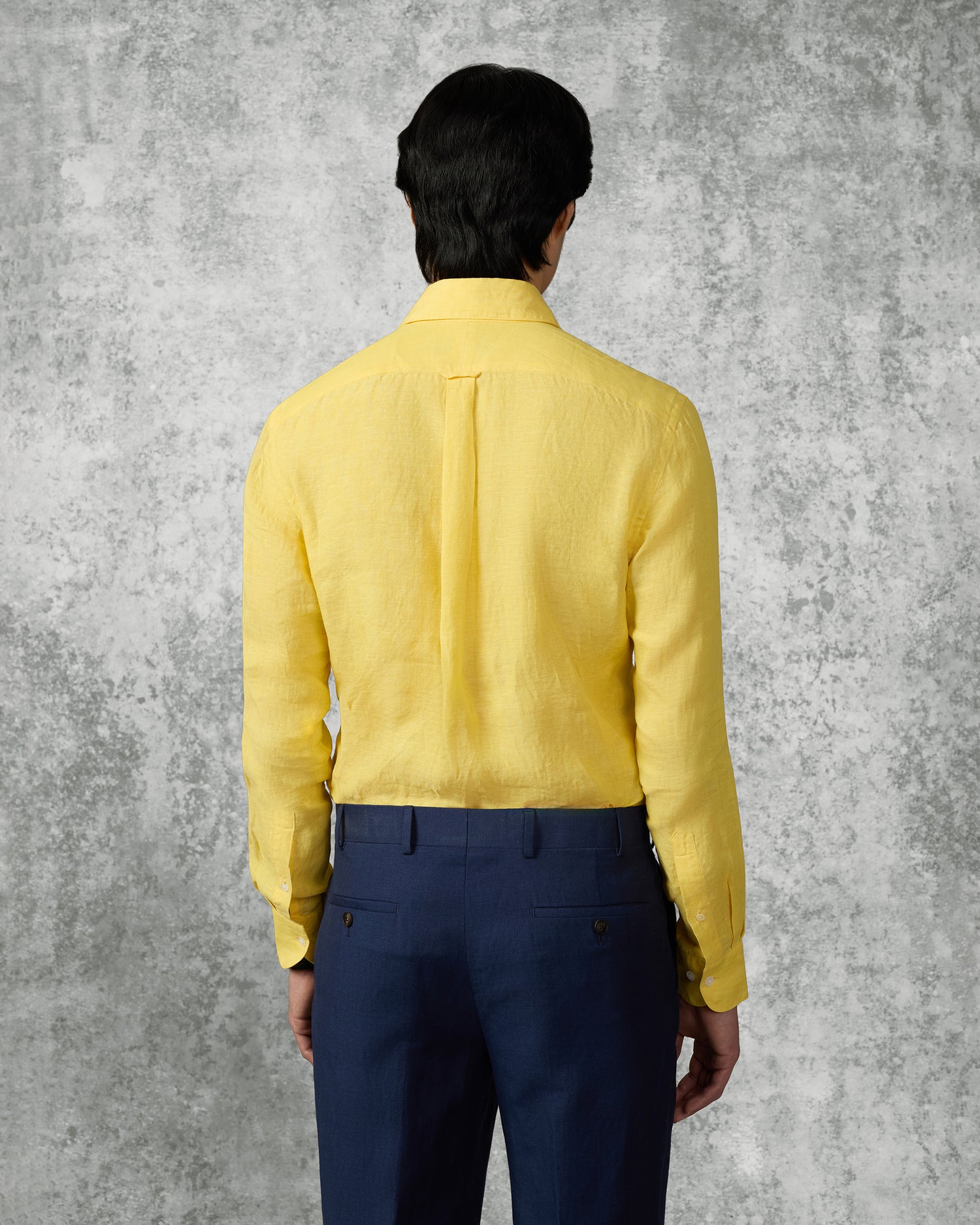 Dixon Linen Shirt Bright Yellow