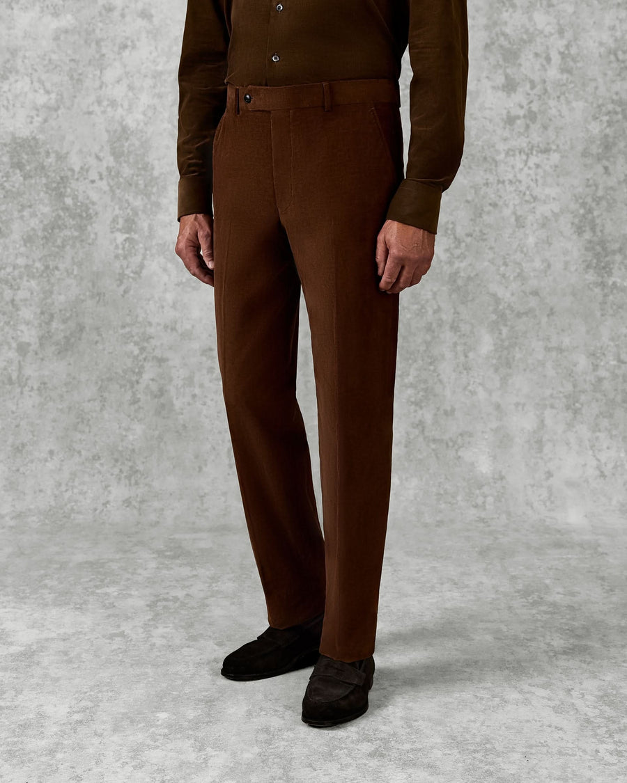 Dodge Cotton Elastine Baby Cord Suit Brown