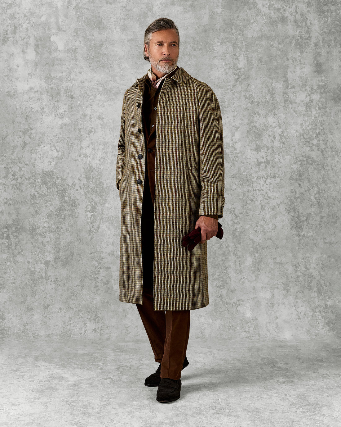 Kenmore Herringbone Raglan Coat Multi Shepard Check