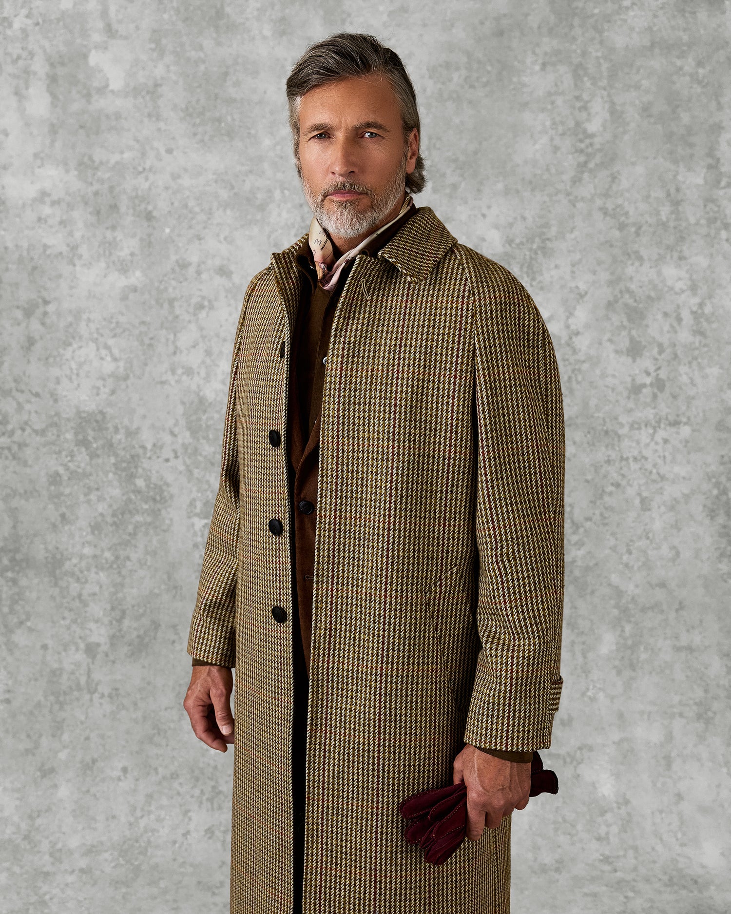 Kenmore Herringbone Raglan Coat Multi Shepard Check