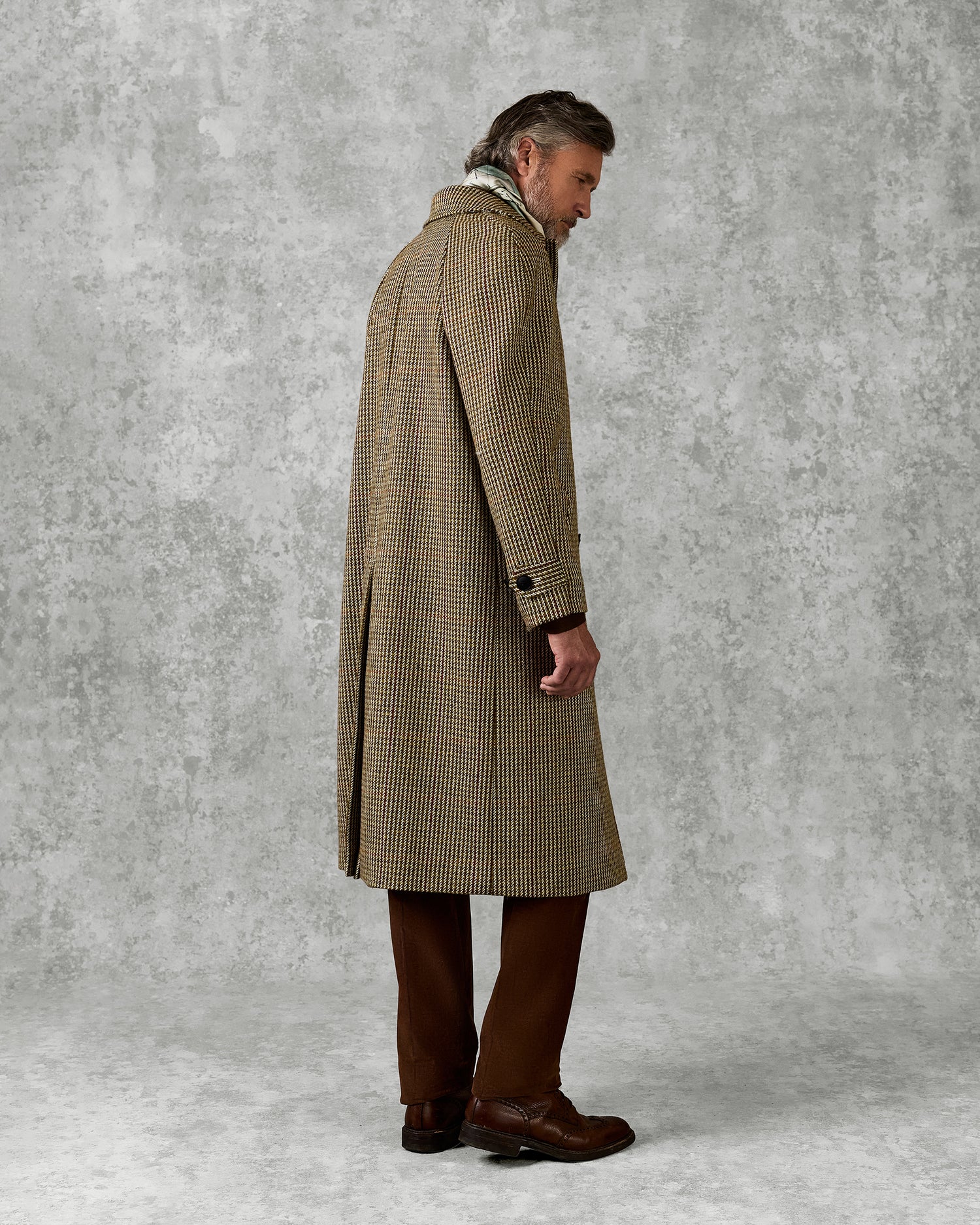 Kenmore Herringbone Raglan Coat Multi Shepard Check