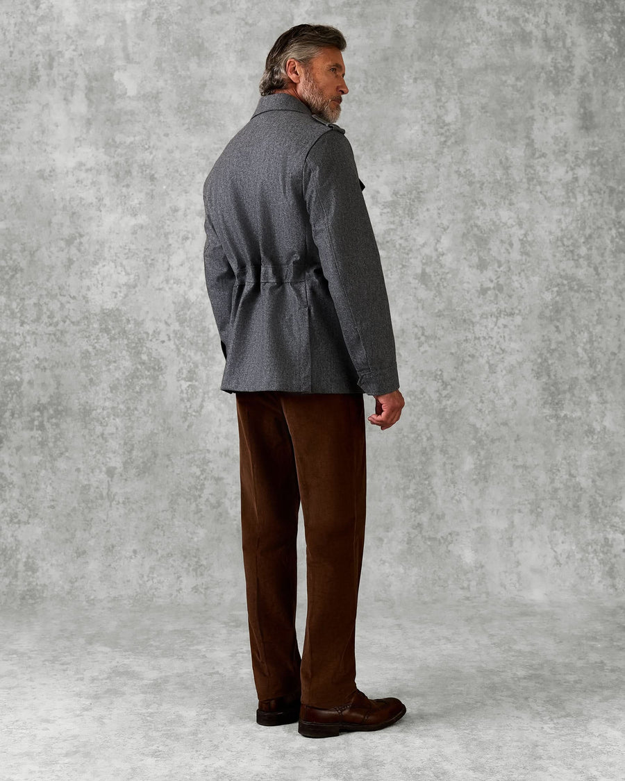 Lander Field Jacket Gray Flannel With Membrane
