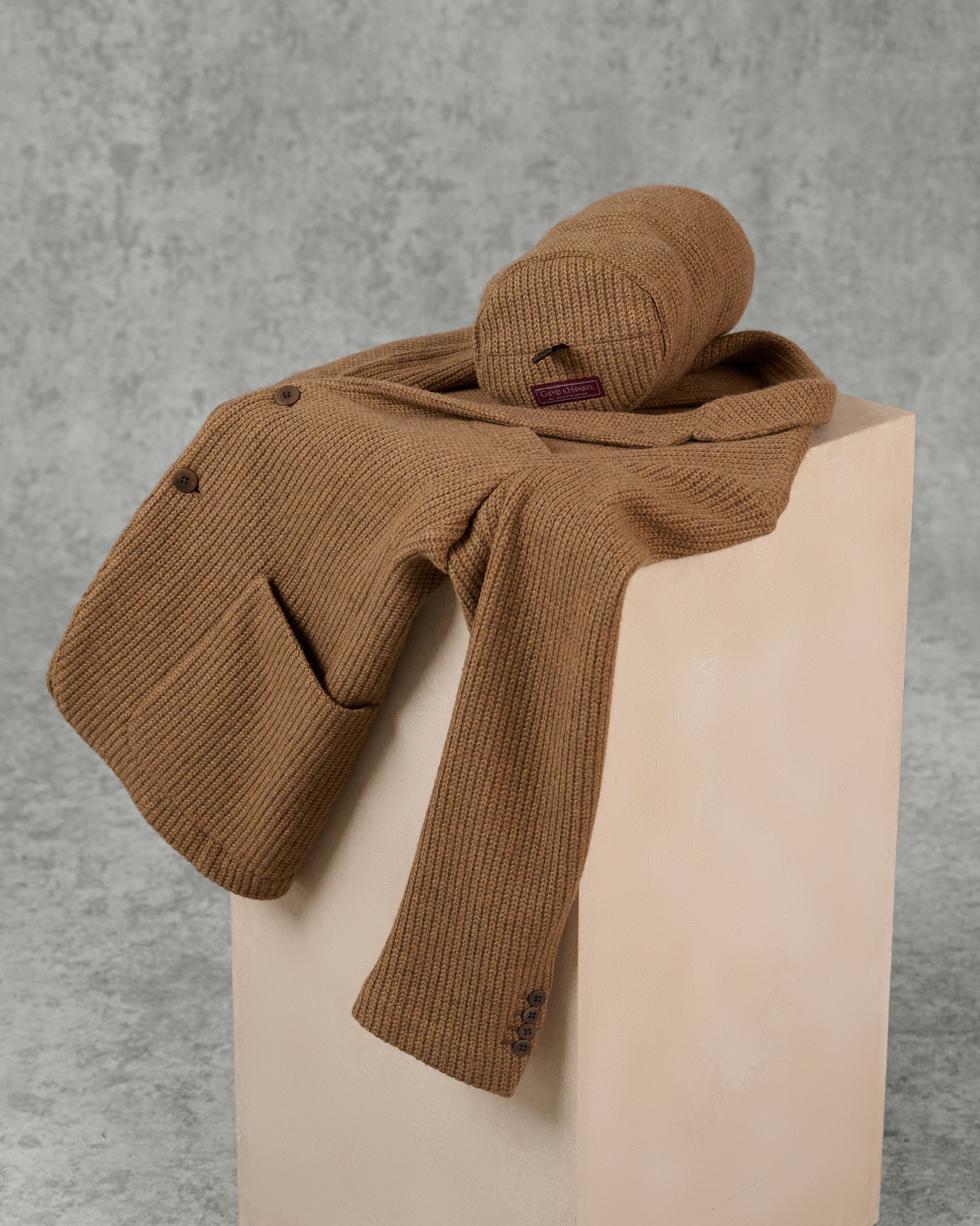 Werner Cashmere Camel &amp; Cotton Blazer