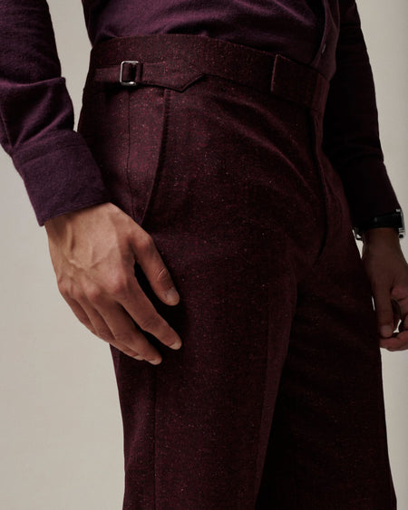 Donell Donegal Virgin Wool Silk & Nylon Suit Pant