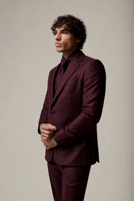 Donell Donegal Wool Silk & Nylon Suit Jacket