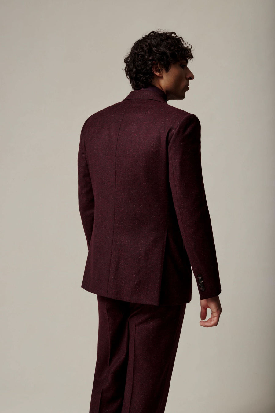 Donell Donegal Wool Silk & Nylon Suit Jacket
