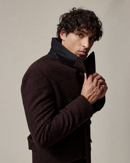 Pherson Check Virgin Wool & Cashmere Coat