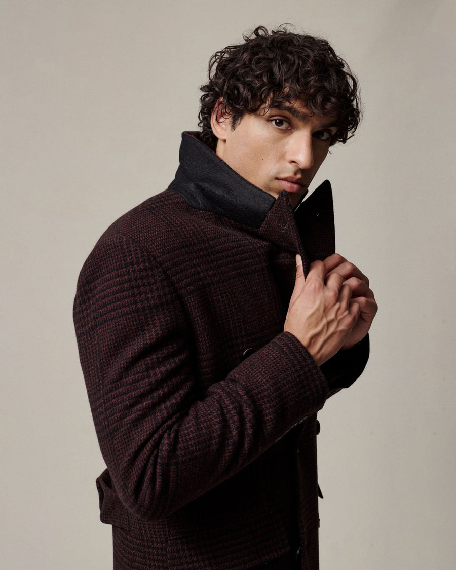 Pherson Check Virgin Wool & Cashmere Coat