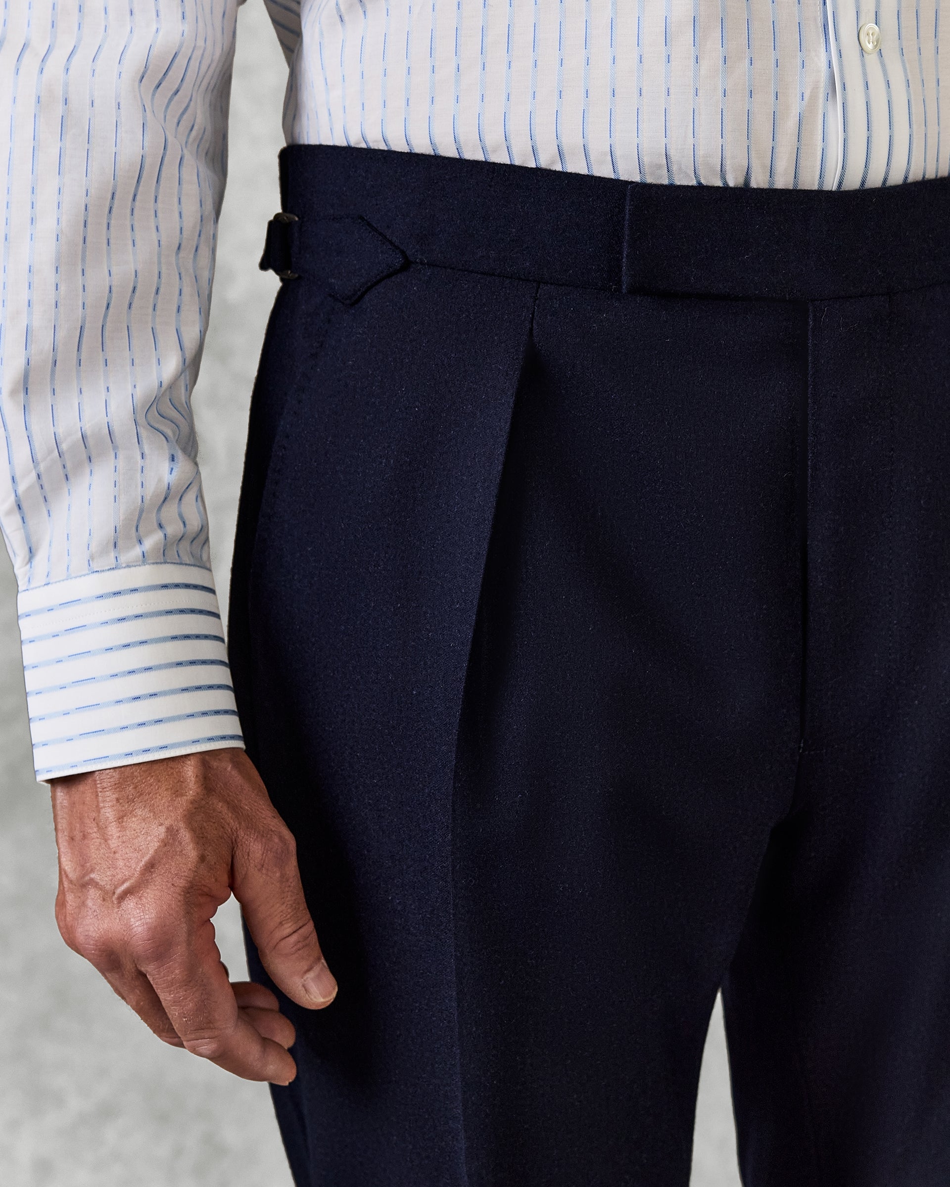 Cartwright Wool Single Pleat Trouser with Side Adjuster