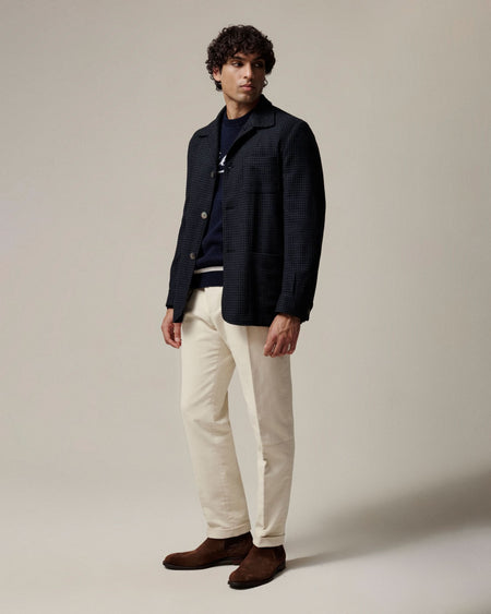 Lachlan Check Virgin Wool & Cashmere Shacket