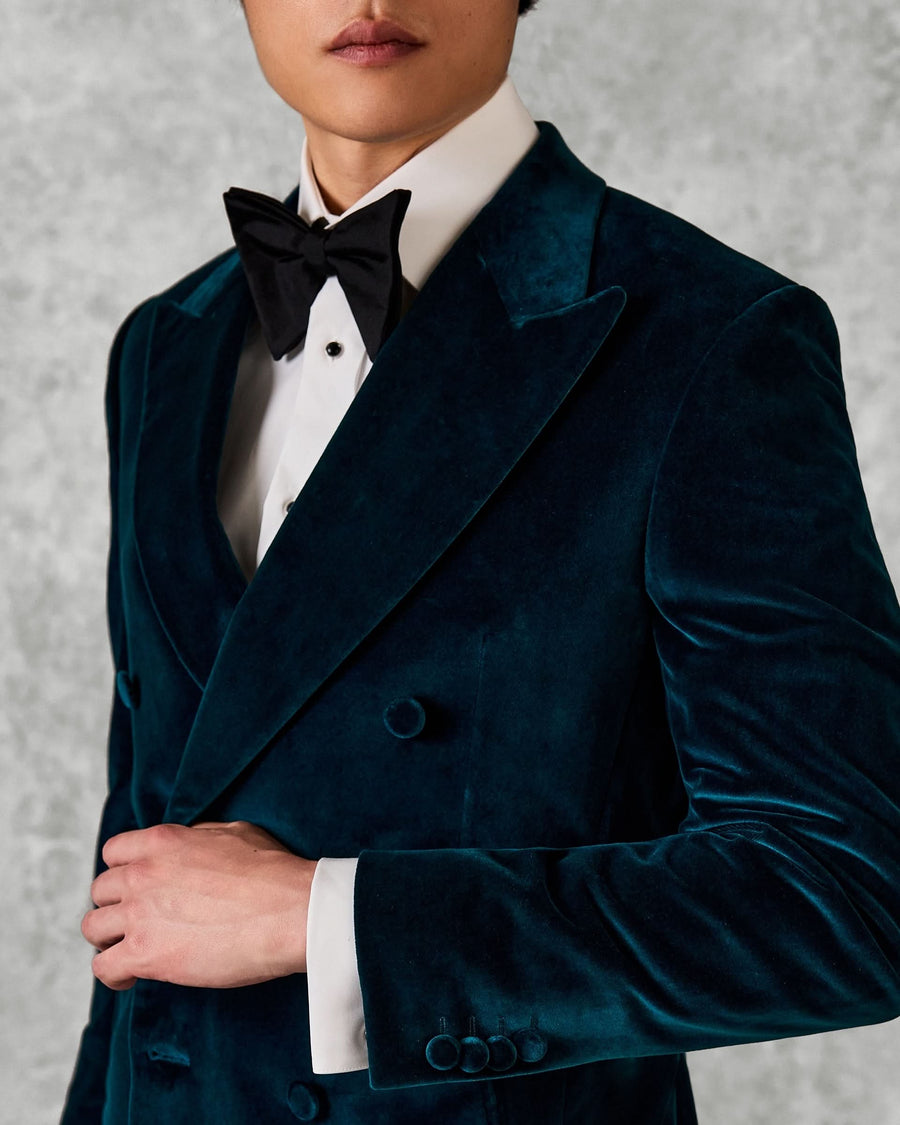 Taylor Black Silk Batwing Bow Tie Pre Tied