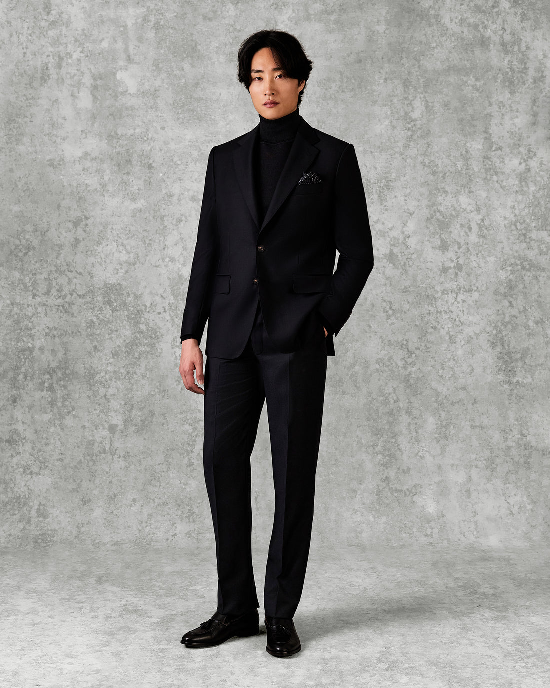 Clarke Wool Twill Suit Black