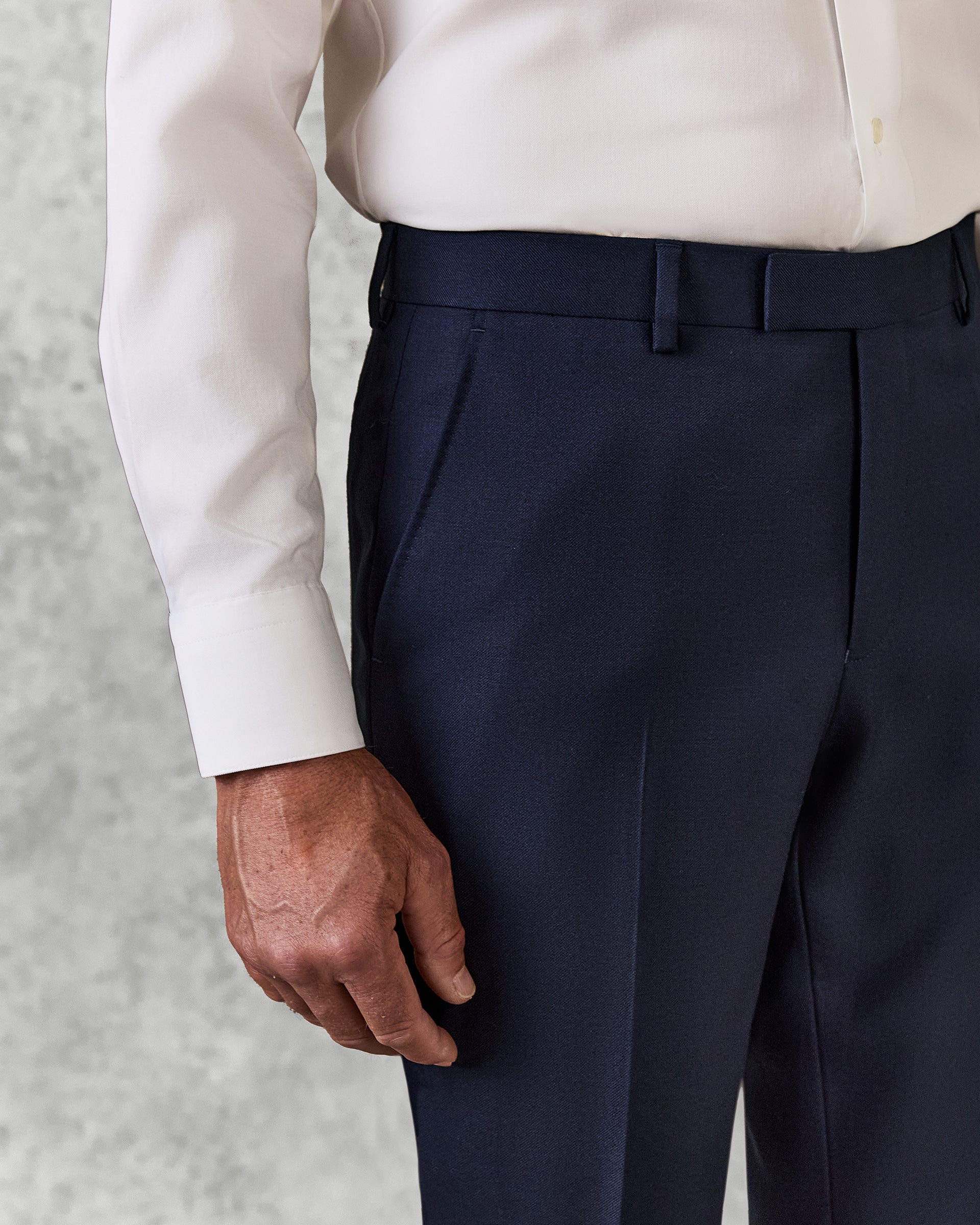 Doughty Wool Twill Suit Trouser Navy