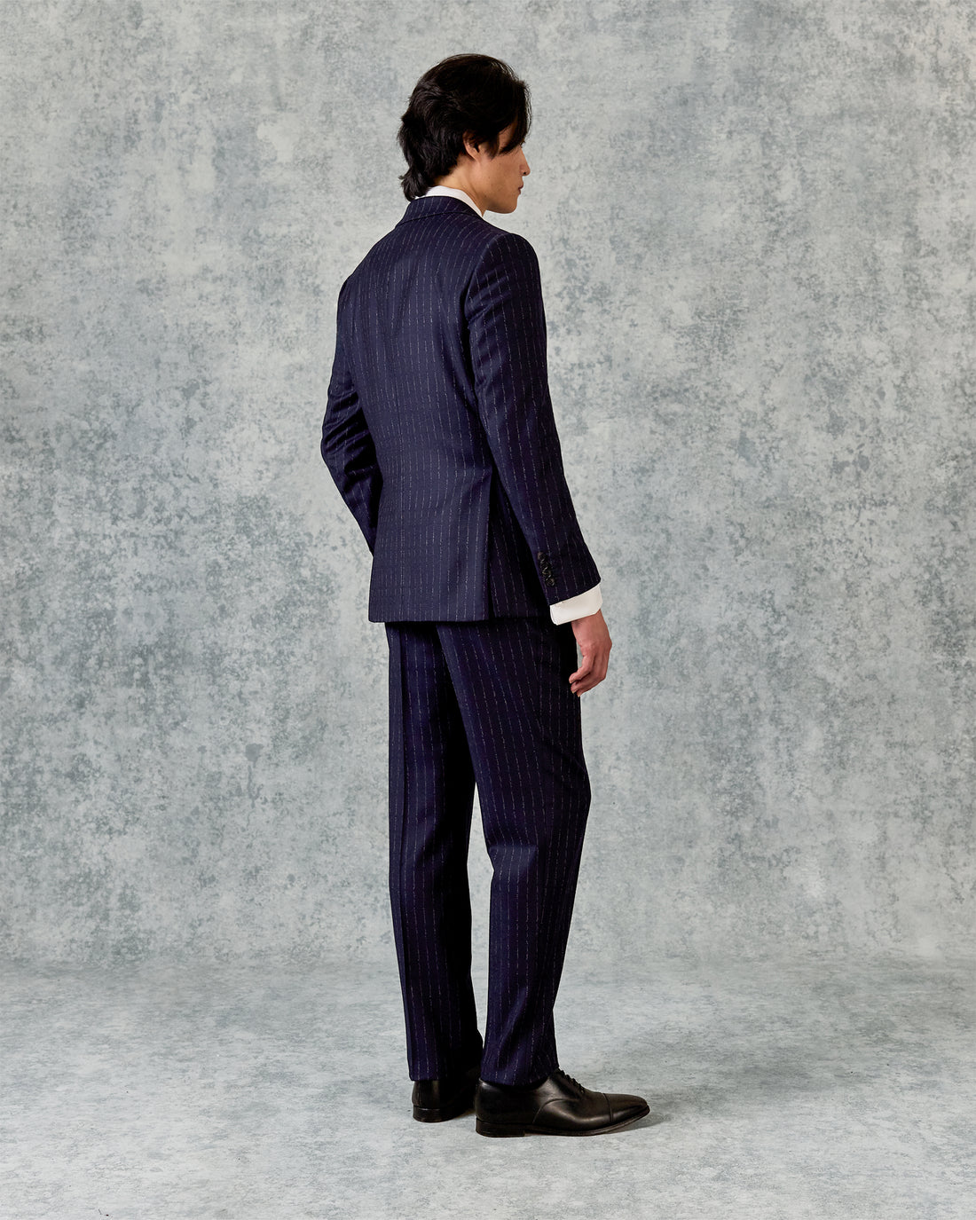 Churchill Suit Jacket Navy Morse Code Flannel