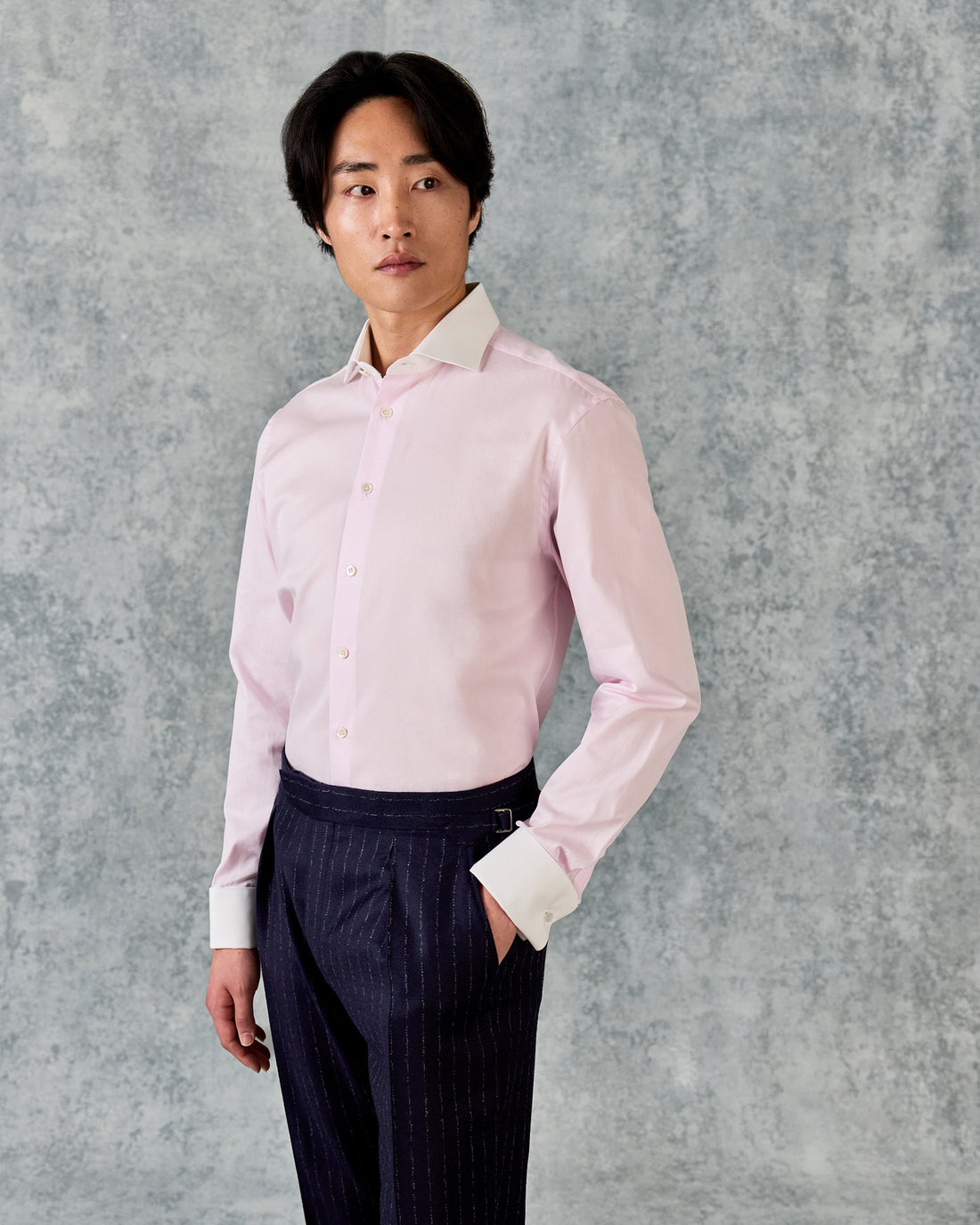 Warren Cotton Double Cuff Shirt Pink