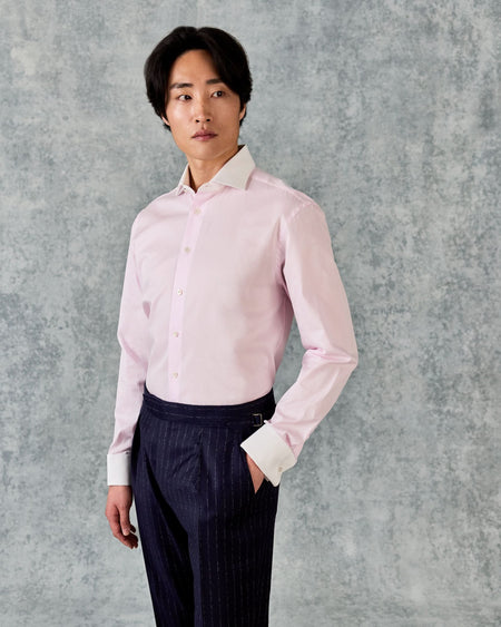 Warren Cotton Double Cuff Shirt Pink