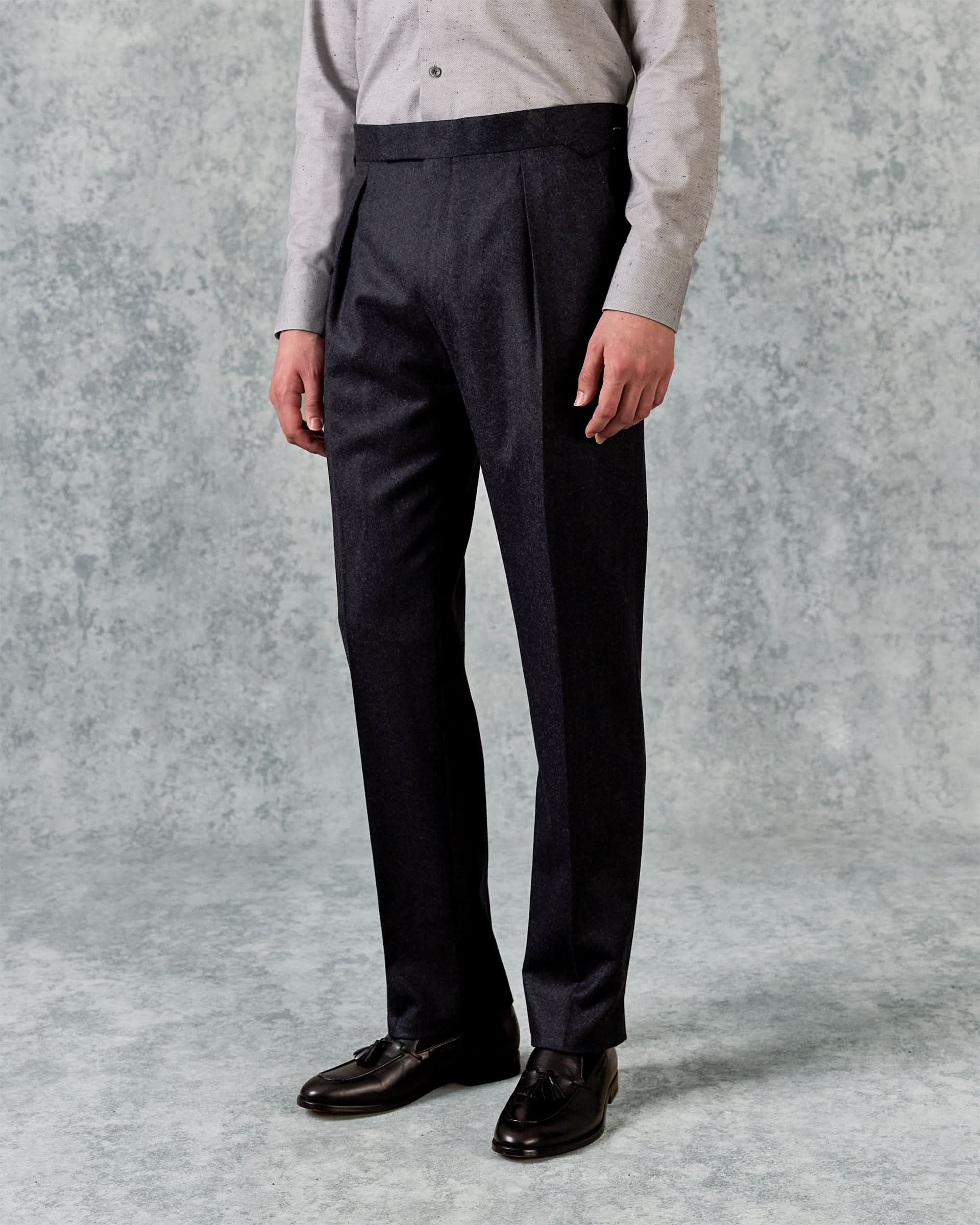 Bowles Double Breasted Suit Grey Flannel