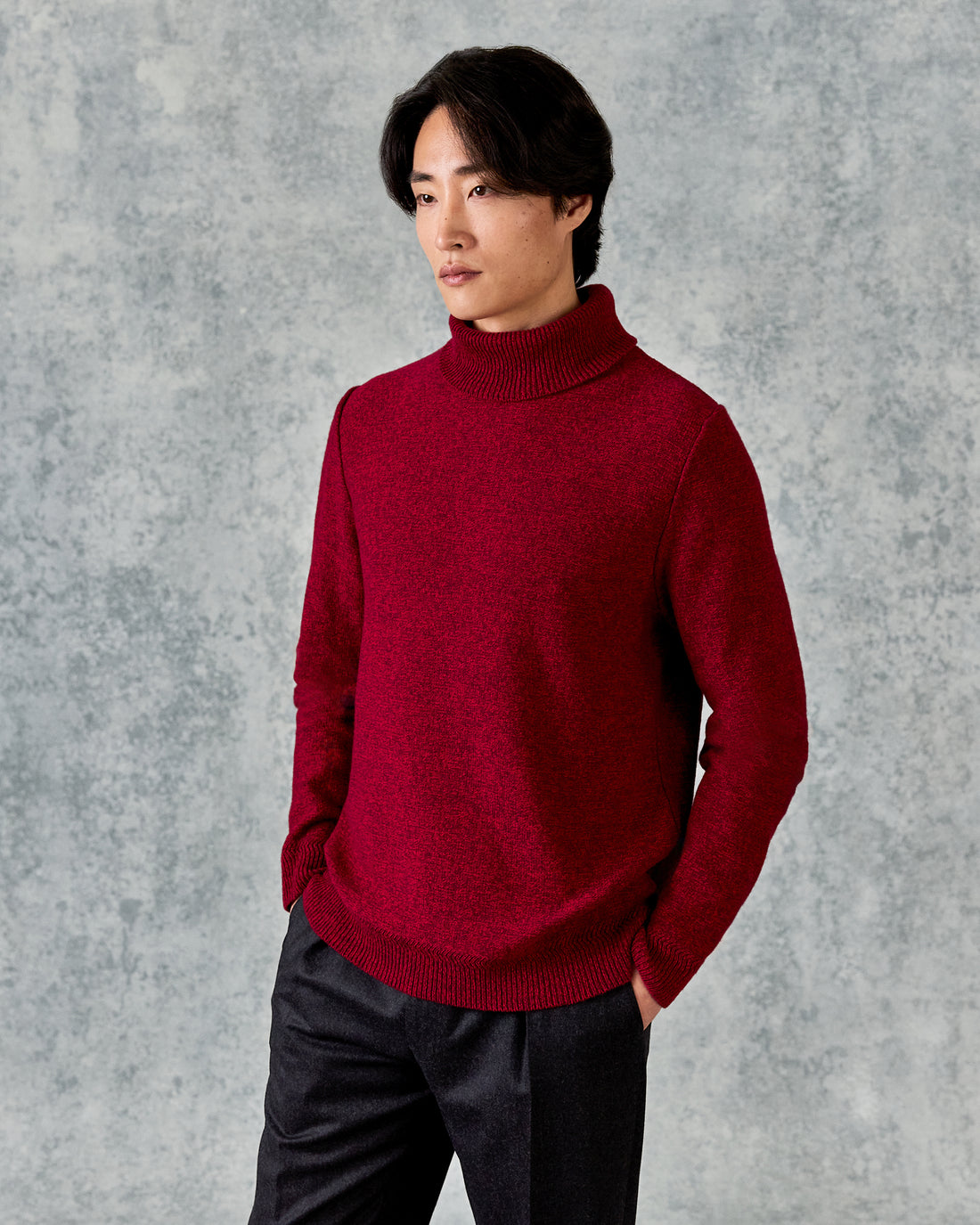 Wiley Red Roll Neck Jumper