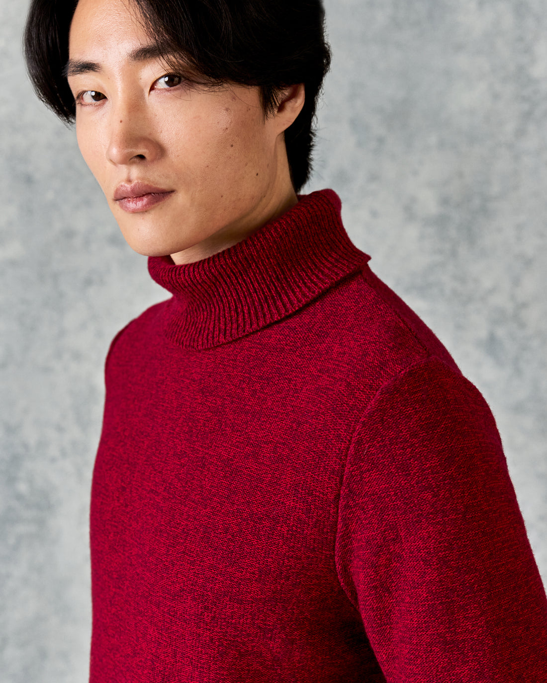 Wiley Red Roll Neck Jumper