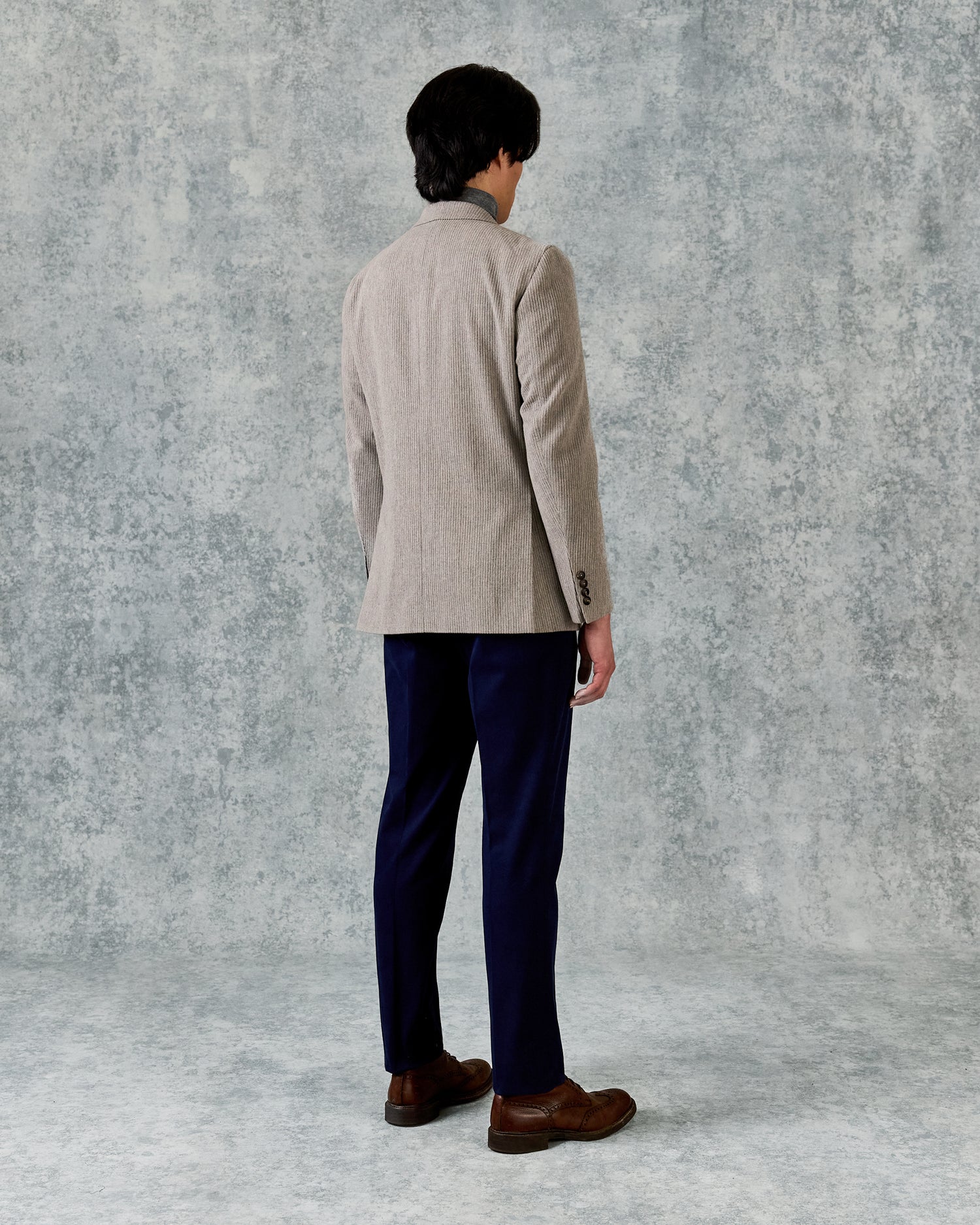 James Wool &amp; Cashmere Corduroy Jacket Light Grey