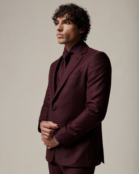 Donell Donegal Wool Silk & Nylon Suit Jacket
