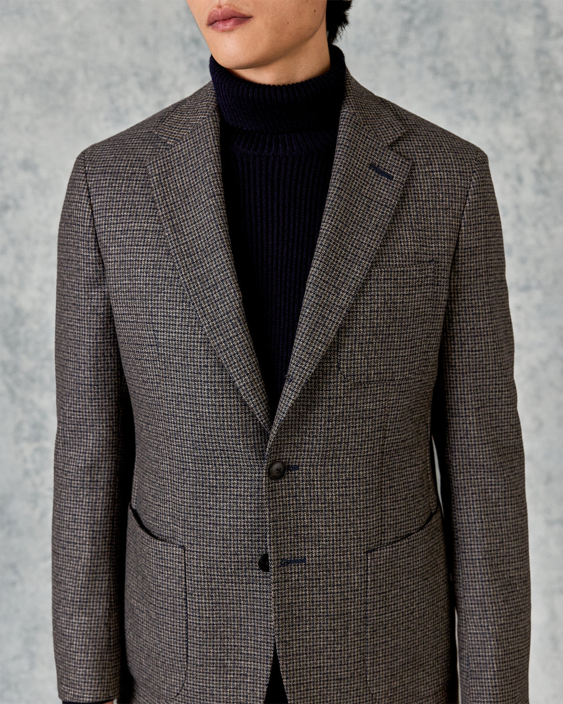 Evans Virgin Wool Jacket Brown Shepherd Check