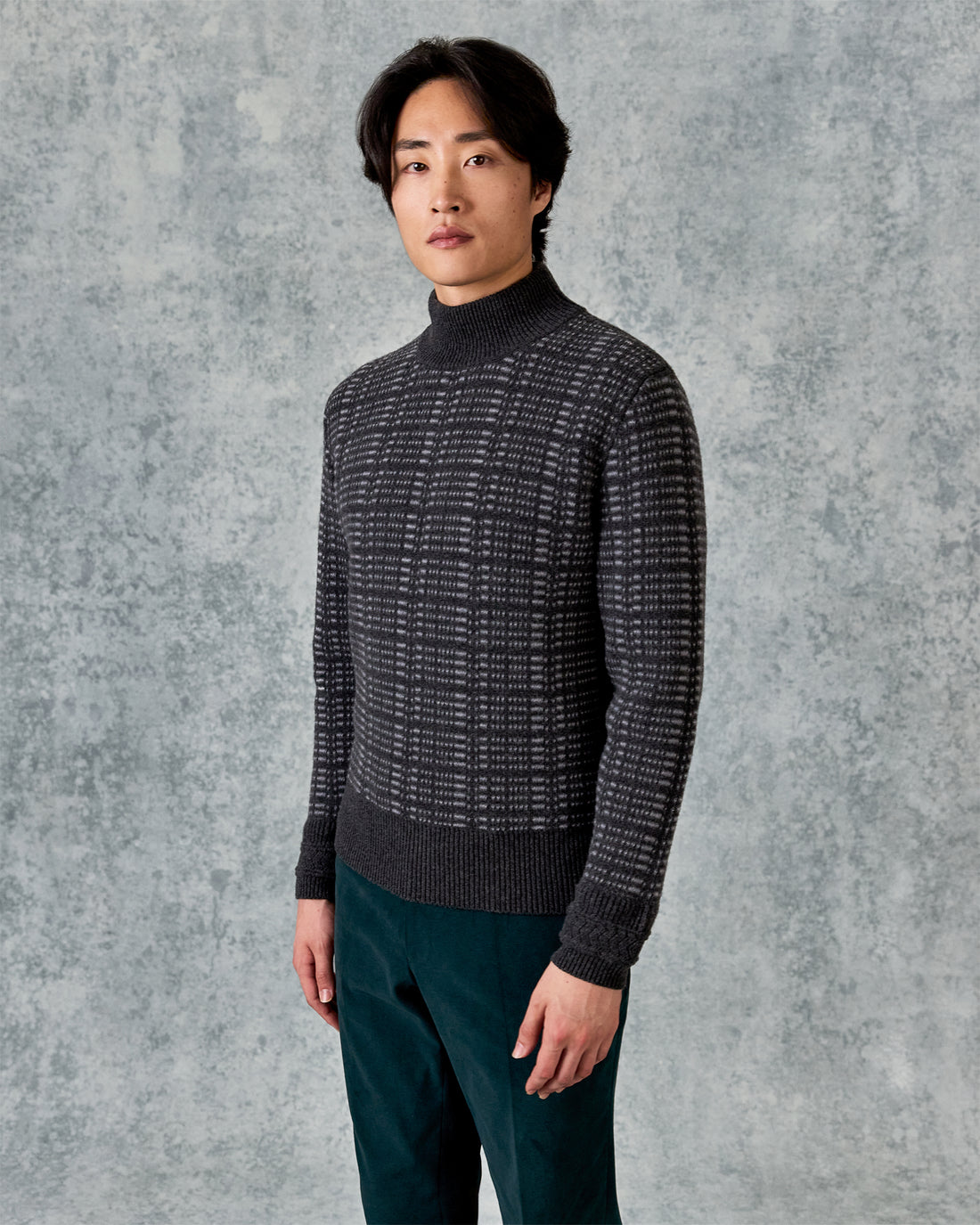 Ballentyne Morse Code Wool Knit Grey
