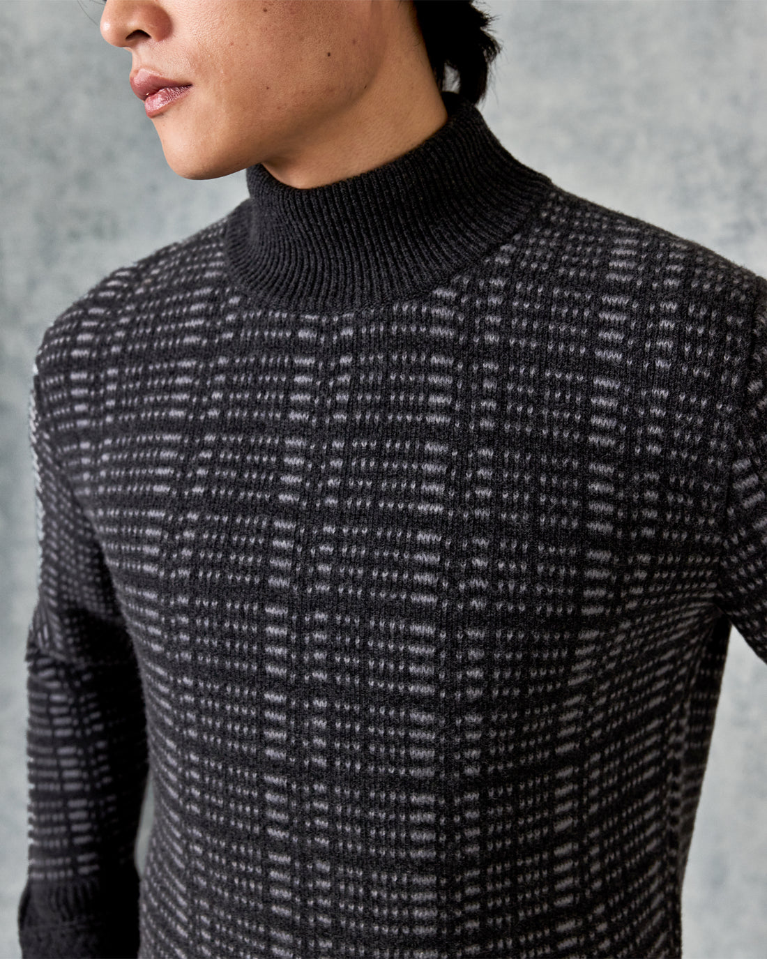 Ballentyne Morse Code Wool Knit Grey