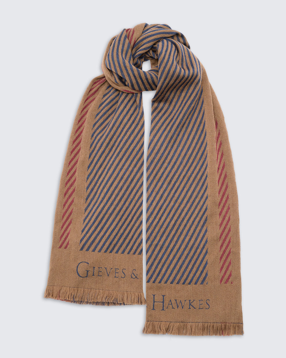 Langton Wool Silk Stripe Scarf - Multicolor