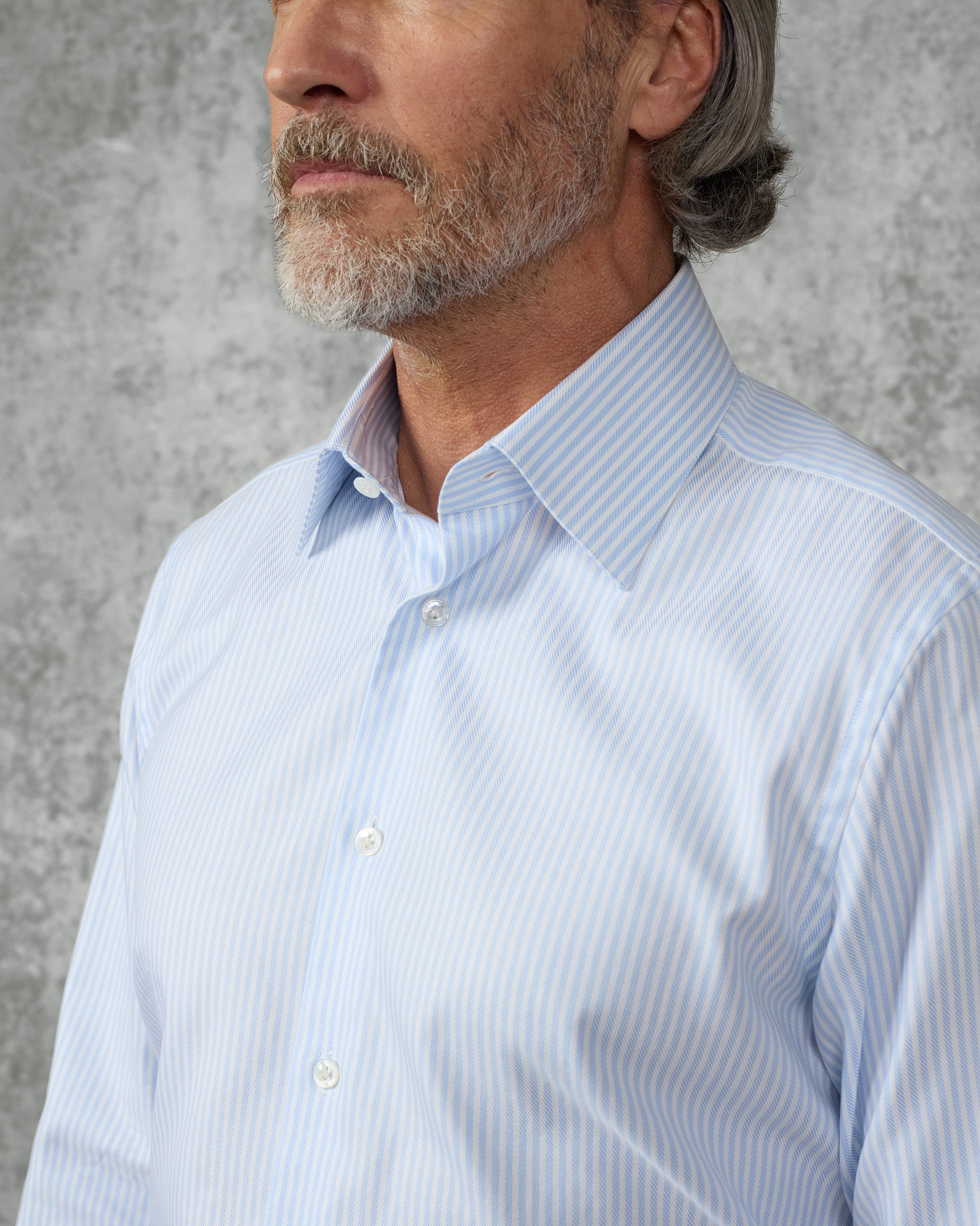 Leveson Cotton Twill Single Cuff Bengal Stripe Shirt