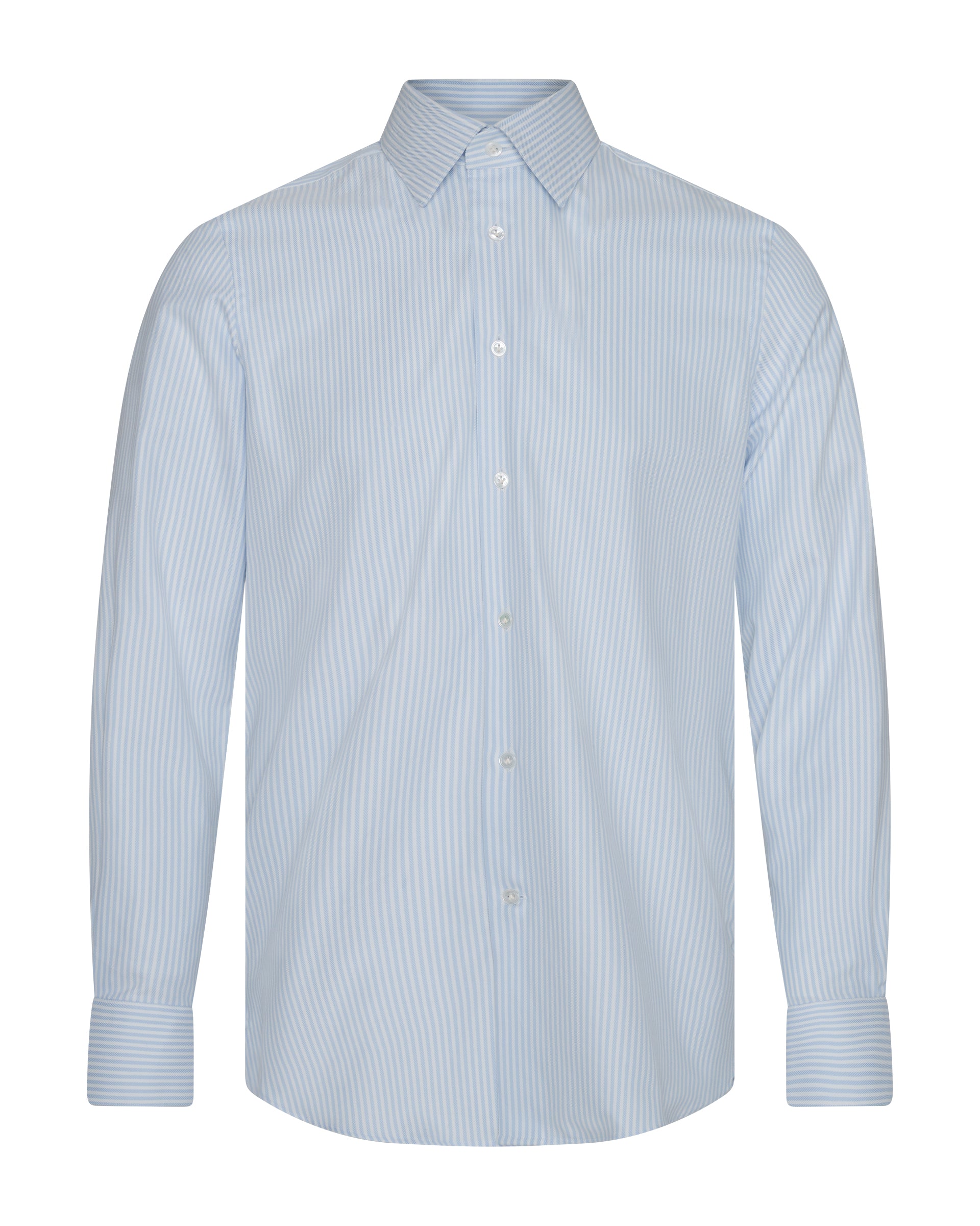 Leveson Cotton Twill Single Cuff Bengal Stripe Shirt