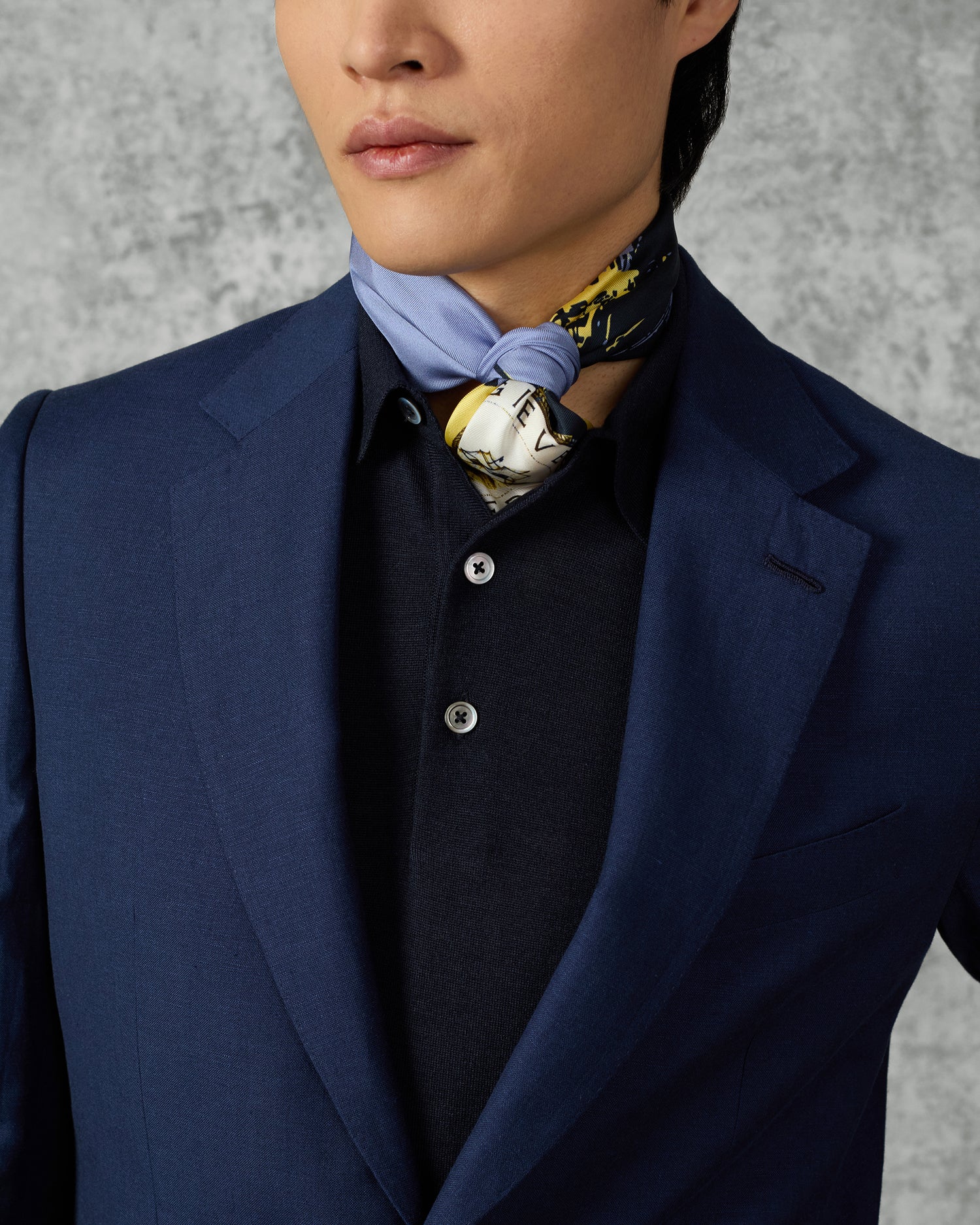 Lewis Wool &amp; Linen Suit Jacket Navy