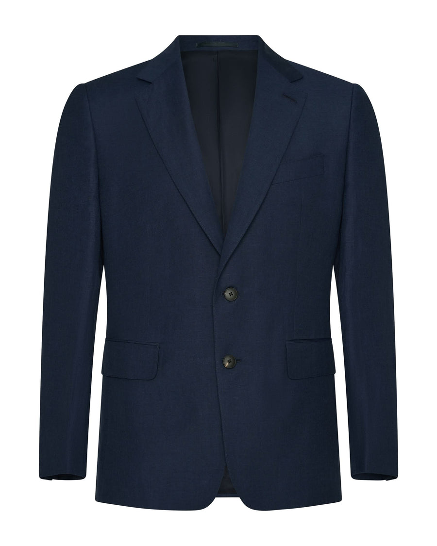 Lewis Wool & Linen Suit Jacket Navy