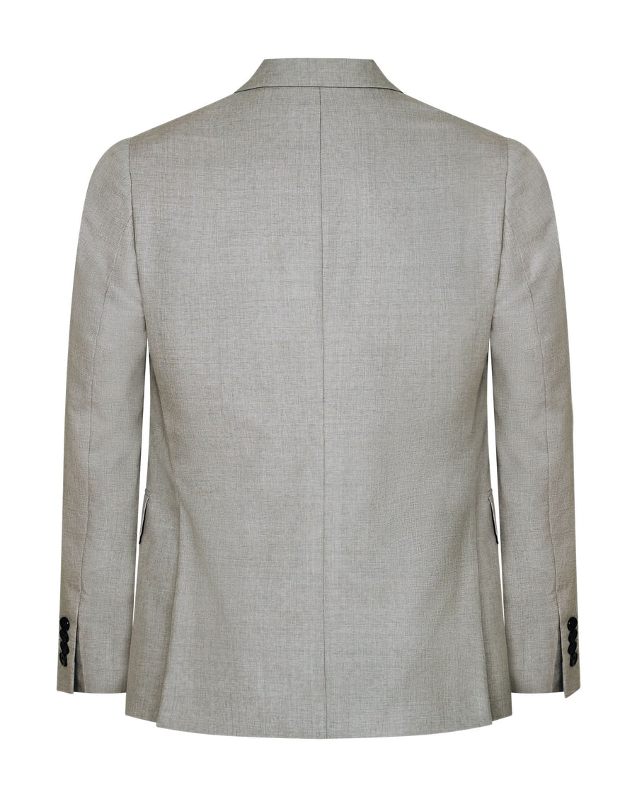 Livingstone Virgin Wool Double Breasted Suit Light Gray