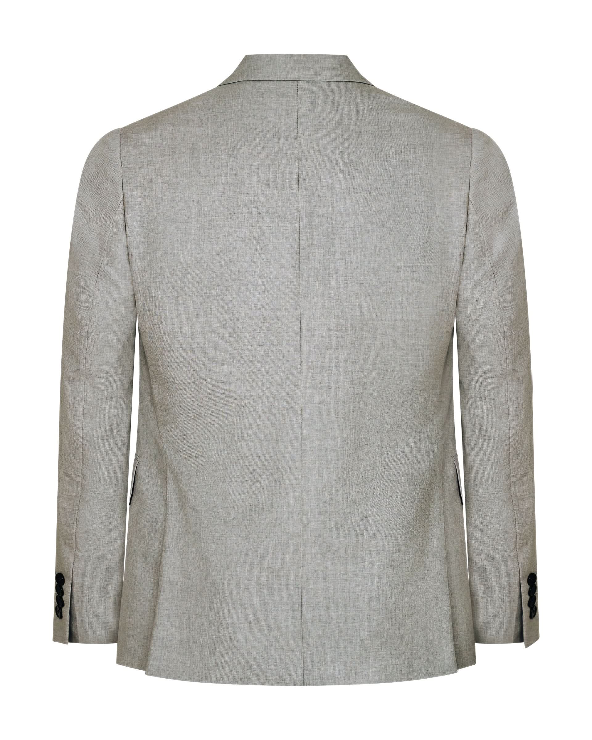 Livingstone Virgin Wool Double Breasted Suit Jacket Light Grey