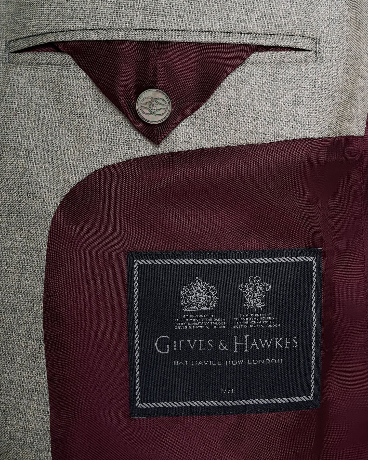 Livingstone Virgin Wool Double Breasted Suit Light Grey