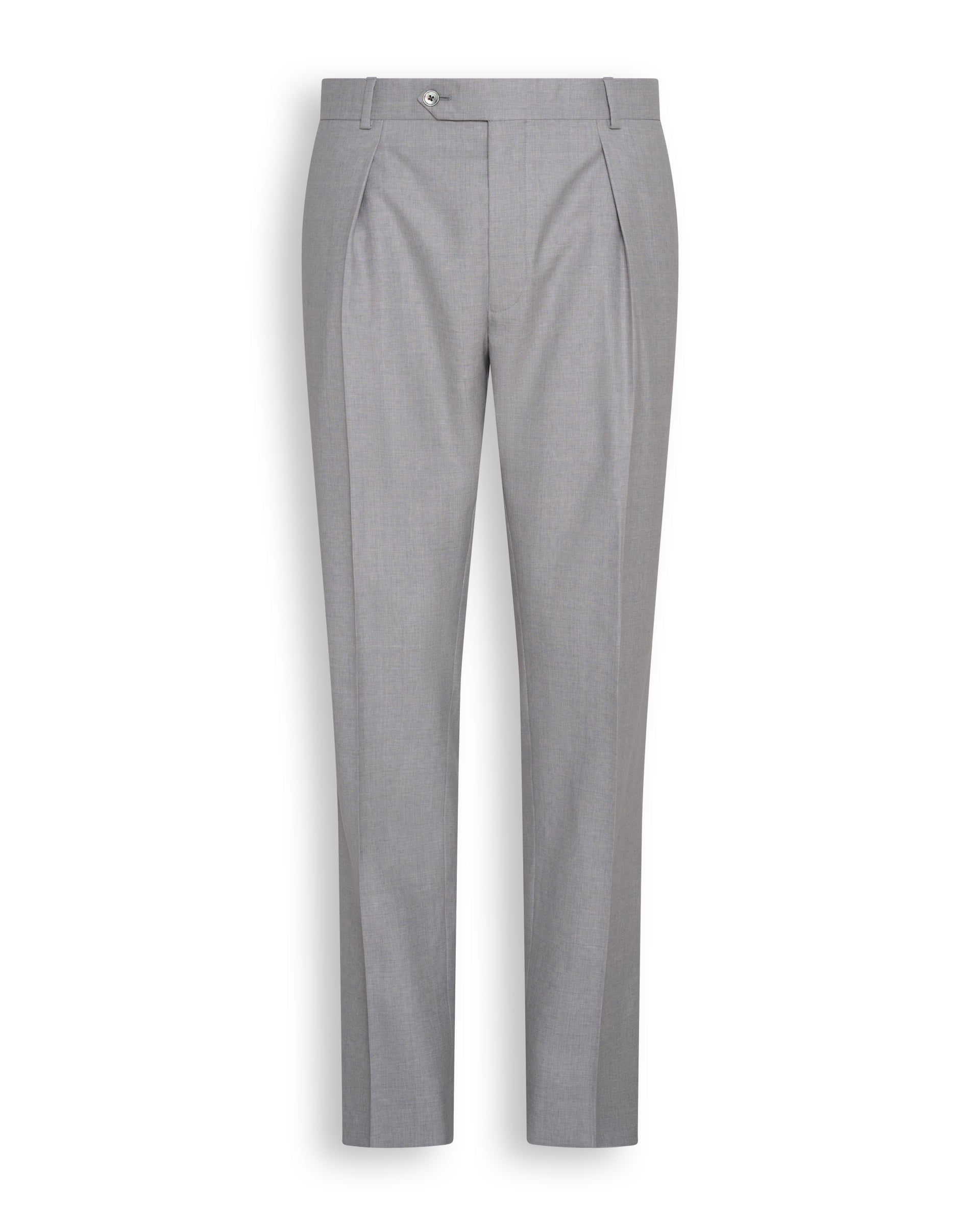 Livingstone Virgin Wool Pleat Trouser Light Grey