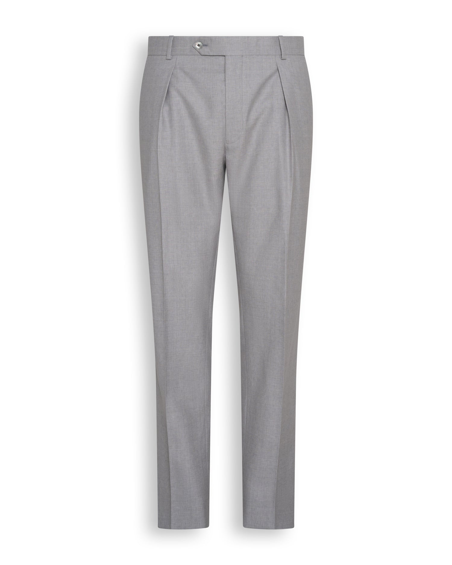 Livingstone Virgin Wool Pleat Trouser Light Grey