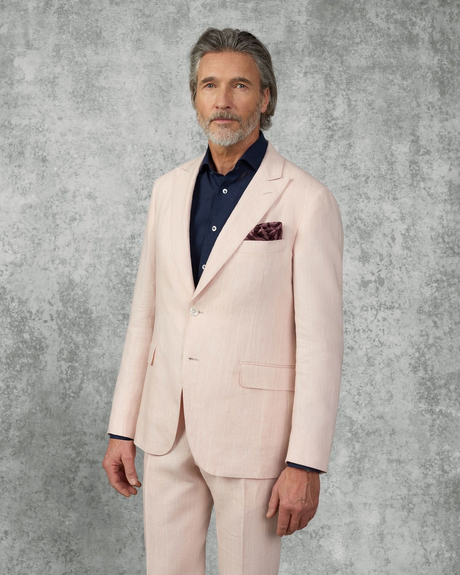 Lyons Linen Pink Stripe Suit
