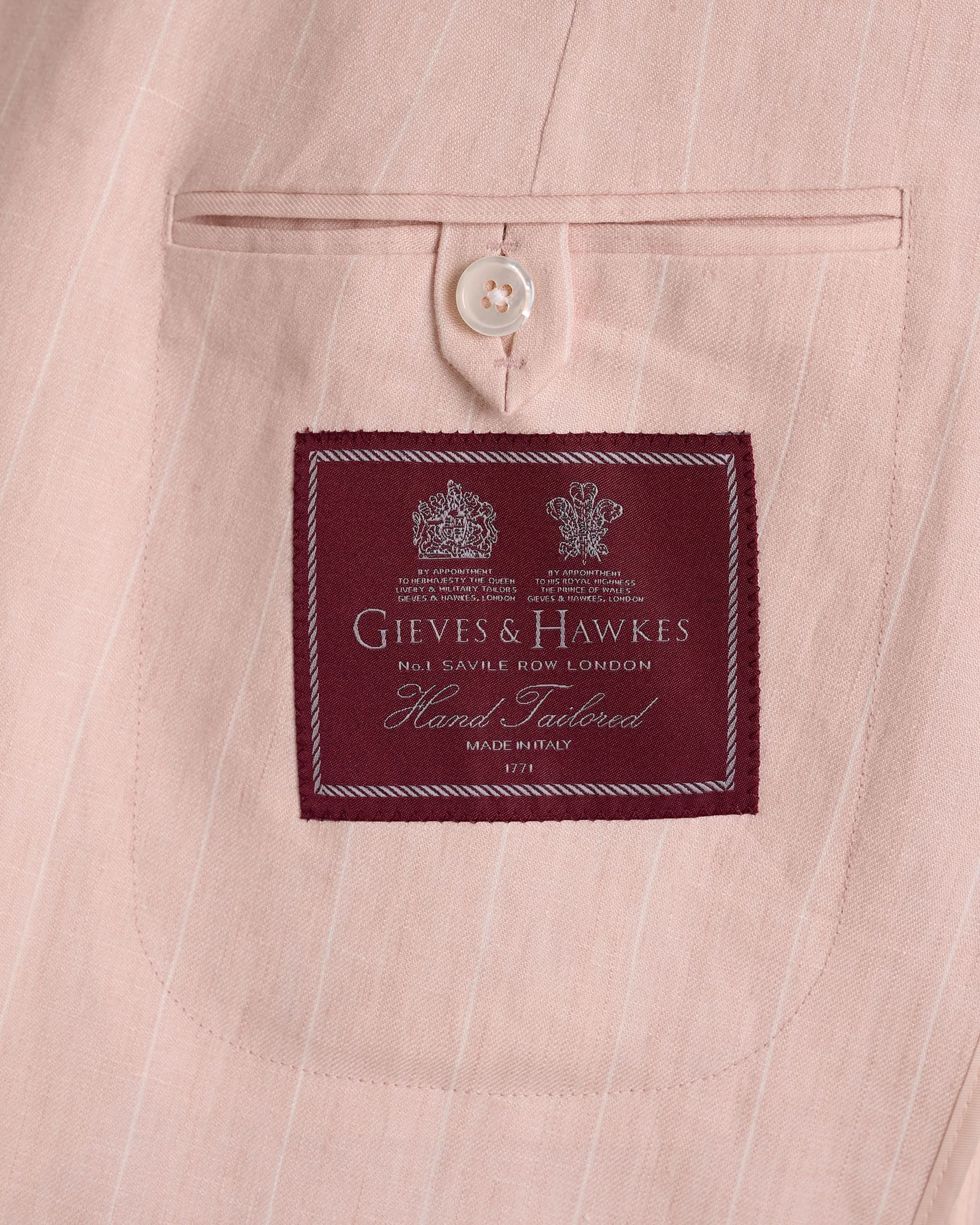 Lyons Linen Pink Stripe Suit